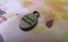 Accessories - 20 Pcs Of Antique Bronze Hand Made Oval Charms Double Sided 8x15mm A2459