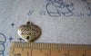 Accessories - 20 Pcs Of Antique Bronze Heart Charms 14x16mm A3944