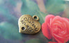 Accessories - 20 Pcs Of Antique Bronze Heart Charms 14x16mm A3944