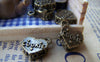 Accessories - 20 Pcs Of Antique Bronze Heart Cookie Charms Pendants Double Sided 10x12mm A509