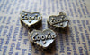 Accessories - 20 Pcs Of Antique Bronze Heart Cookie Charms Pendants Double Sided 10x12mm A509