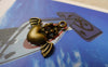 Accessories - 20 Pcs Of Antique Bronze Heart Wing Angel Charms 21x22mm A5546