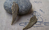 Accessories - 20 Pcs Of Antique Bronze Huge Feather Wing Charms 9x28mm A411