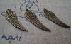 Accessories - 20 Pcs Of Antique Bronze Huge Feather Wing Charms 9x28mm A411