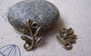 Accessories - 20 Pcs Of Antique Bronze Leaf Connector Charms 15x21mm A4972