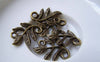 Accessories - 20 Pcs Of Antique Bronze Leaf Connector Charms 15x21mm A4972