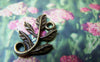 Accessories - 20 Pcs Of Antique Bronze Leaf Connector Charms 15x21mm A4972