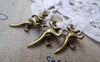 Accessories - 20 Pcs Of Antique Bronze Lovely 3D Dinosaur Charms 12x20mm A1910
