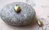 Accessories - 20 Pcs Of Antique Bronze Lovely 3D Heart Charms 7mm A1504