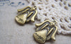 Accessories - 20 Pcs Of Antique Bronze Lovely Angel Charms 20x23mm A4449