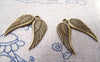 Accessories - 20 Pcs Of Antique Bronze Lovely Angel Wings Charms 19x21mm A2892