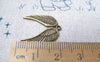 Accessories - 20 Pcs Of Antique Bronze Lovely Angel Wings Charms 19x21mm A2892