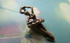 Accessories - 20 Pcs Of Antique Bronze Lovely Ballet Girl Dancer Charms 10x25mm A1613