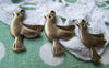 Accessories - 20 Pcs Of Antique Bronze Lovely Bird Charms 15x21mm A262