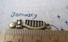 Accessories - 20 Pcs Of Antique Bronze Lovely Bow Comb Charms 7x27mm A1423