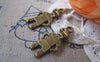 Accessories - 20 Pcs Of Antique Bronze Lovely Boy Charms 11x22mm A4390