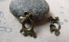 Accessories - 20 Pcs Of Antique Bronze Lovely Cat Charms 13x22mm A6397