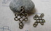 Accessories - 20 Pcs Of Antique Bronze Lovely Chinese Knot Connector Charms 18x31mm A6102