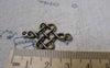 Accessories - 20 Pcs Of Antique Bronze Lovely Chinese Knot Connector Charms 18x31mm A6102
