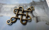 Accessories - 20 Pcs Of Antique Bronze Lovely Chinese Knot Connector Charms 18x31mm A6102