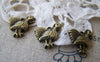 Accessories - 20 Pcs Of Antique Bronze Lovely Cock Rooster Charms 13x15mm A2195