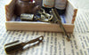 Accessories - 20 Pcs Of Antique Bronze Lovely Comb Charms 5x23mm A1404