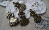 Accessories - 20 Pcs Of Antique Bronze Lovely Dress Charms 11x17mm A2486