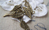 Accessories - 20 Pcs Of Antique Bronze Lovely Feather Wing Charms 8x17mm A2714