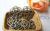 Accessories - 20 Pcs Of Antique Bronze Lovely Filigree Flower Charms Connectors 15mm A322