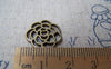 Accessories - 20 Pcs Of Antique Bronze Lovely Filigree Flower Charms Connectors 15mm A322