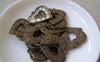 Accessories - 20 Pcs Of Antique Bronze Lovely Filigree Heart Charms 22x23mm A4382