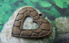 Accessories - 20 Pcs Of Antique Bronze Lovely Filigree Heart Charms 22x23mm A4382