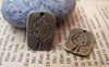 Accessories - 20 Pcs Of Antique Bronze Lovely Flat Boy Charms 13x17mm A3797