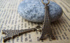 Accessories - 20 Pcs Of Antique Bronze Lovely Flat Eiffel Tower Charms Pendants 12x32mm A1665