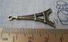 Accessories - 20 Pcs Of Antique Bronze Lovely Flat Eiffel Tower Charms Pendants 18x35mm A1673
