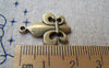 Accessories - 20 Pcs Of Antique Bronze Lovely Fleur De Lis Flower Of Lily Charms 17x18mm A1396