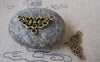 Accessories - 20 Pcs Of Antique Bronze Lovely Flower Connector Charms 14x26mm A4496