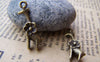 Accessories - 20 Pcs Of Antique Bronze Lovely Flower Giraffe Charms 7x20mm A678