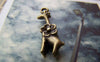 Accessories - 20 Pcs Of Antique Bronze Lovely Flower Giraffe Charms 7x20mm A678