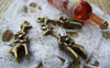 Accessories - 20 Pcs Of Antique Bronze Lovely Flower Giraffe Charms 7x20mm A678