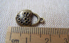 Accessories - 20 Pcs Of Antique Bronze Lovely Flower Heart Charms 12x14mm A1612