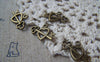 Accessories - 20 Pcs Of Antique Bronze Lovely Heart And Key Charms 12x19mm A4864