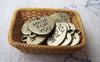 Accessories - 20 Pcs Of Antique Bronze Lovely Heart Charms 15x16mm A1628