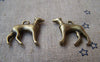 Accessories - 20 Pcs Of Antique Bronze Lovely Hound Dog Charms 20x20mm A1208
