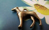 Accessories - 20 Pcs Of Antique Bronze Lovely Hound Dog Charms 20x20mm A1208