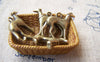 Accessories - 20 Pcs Of Antique Bronze Lovely Hound Dog Charms 20x20mm A1208