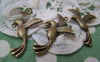 Accessories - 20 Pcs Of Antique Bronze Lovely Hummingbird Bird Connector Charms 18x30mm A256