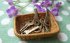 Accessories - 20 Pcs Of Antique Bronze Lovely Key Charms 7x18mm A167
