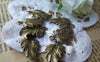 Accessories - 20 Pcs Of Antique Bronze Lovely Leaf Connectors Charms 12x19mm A396