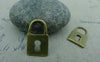 Accessories - 20 Pcs Of Antique Bronze Lovely Lock Charms 11x18mm A3374